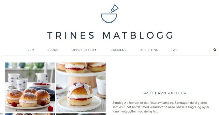 Omtale av bloggen Trines Matblogg