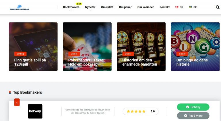 Anmeldelse av ny side om iGaming Anmeldelse av ny side om iGaming