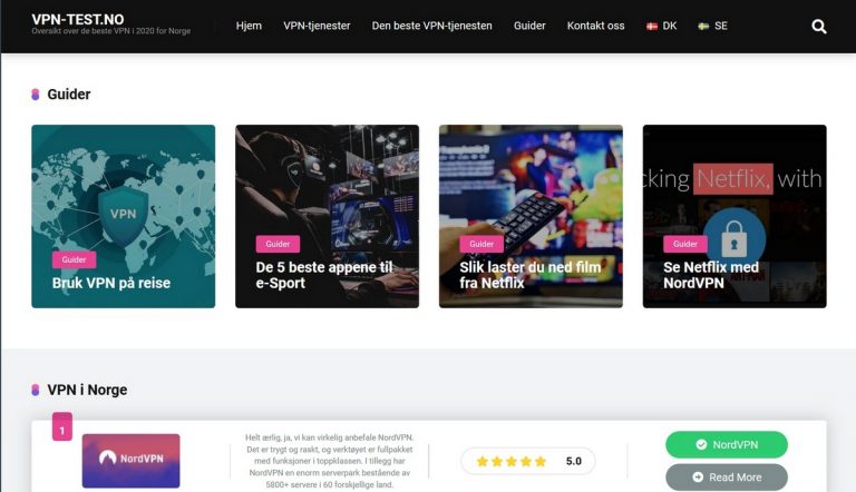 Anmeldelse av nettside om VPN