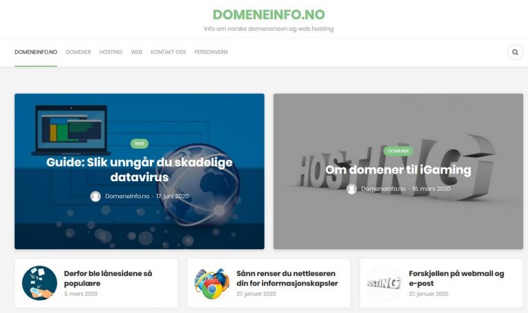 Anmeldelse av Domeneinfo.no